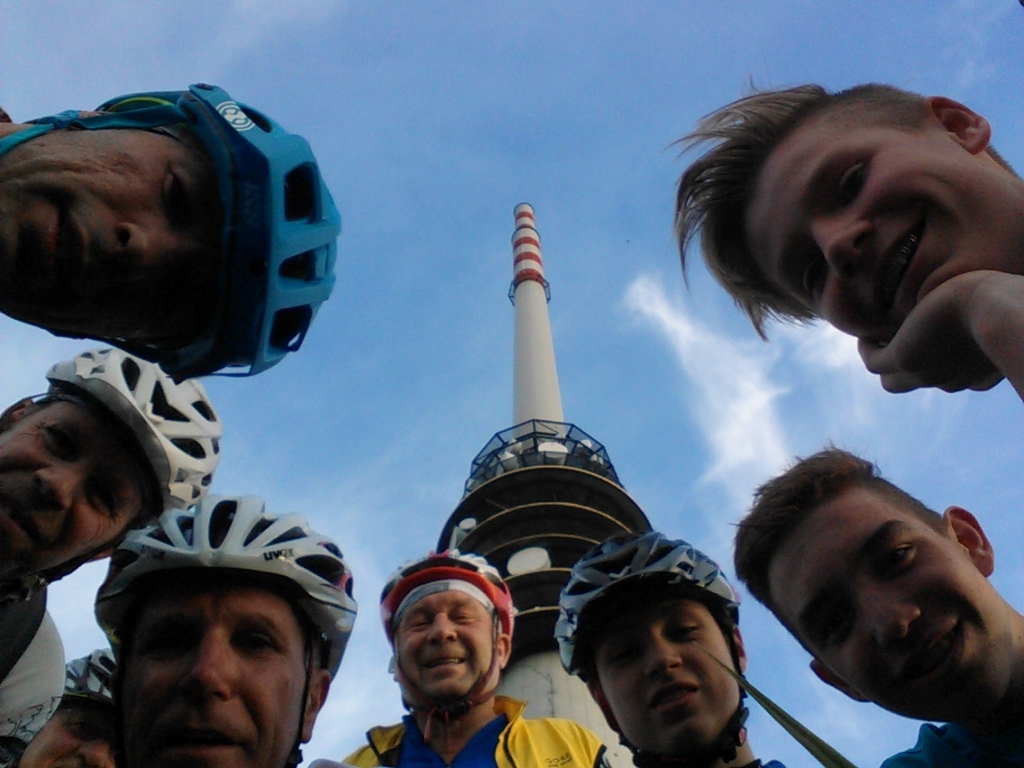 Mountainbiker im Ziel