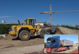 Schweres Räumgerät im Einsatz